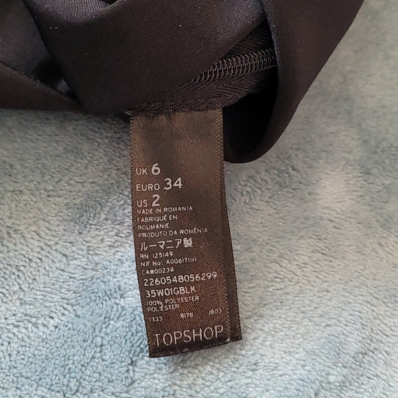 Topshop black spaghetti dress lace leather like - Picture 8 of 8